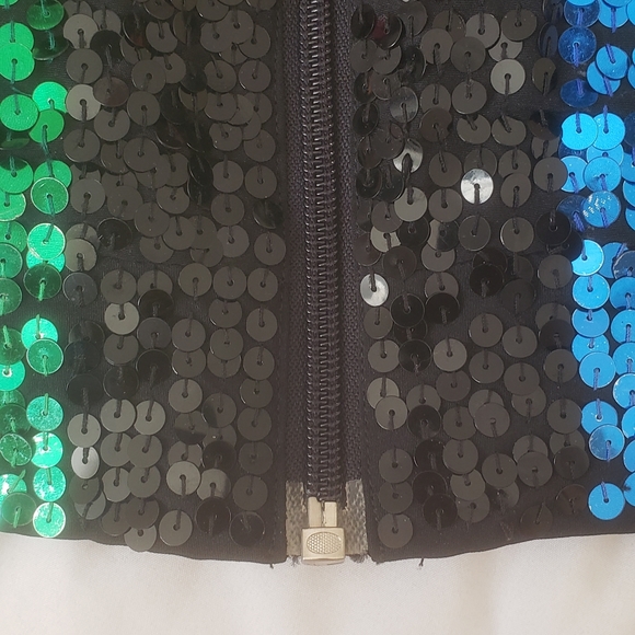 Vintage RegencyCollection for Joyce sz 12 Jacket Sequins Zipper Black Co… - Picture 9 of 12